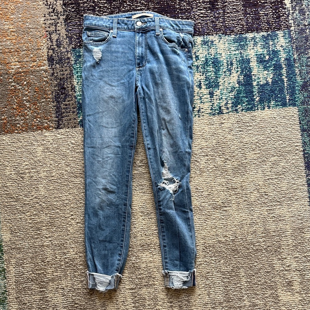 Joe's Jeans Light Blue Distressed Skinny Jeans